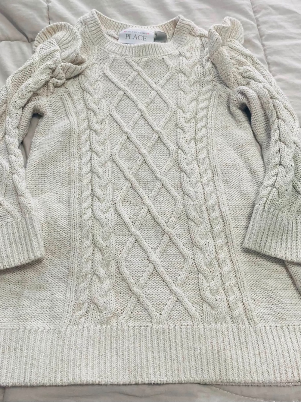 The Children’s Place Cream Cable Knit Sweater 18-24M
